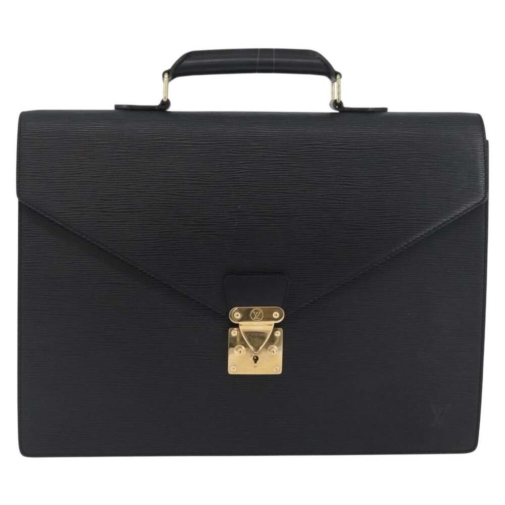 Louis Vuitton Epi Serviette Conseiller Briefcase Black